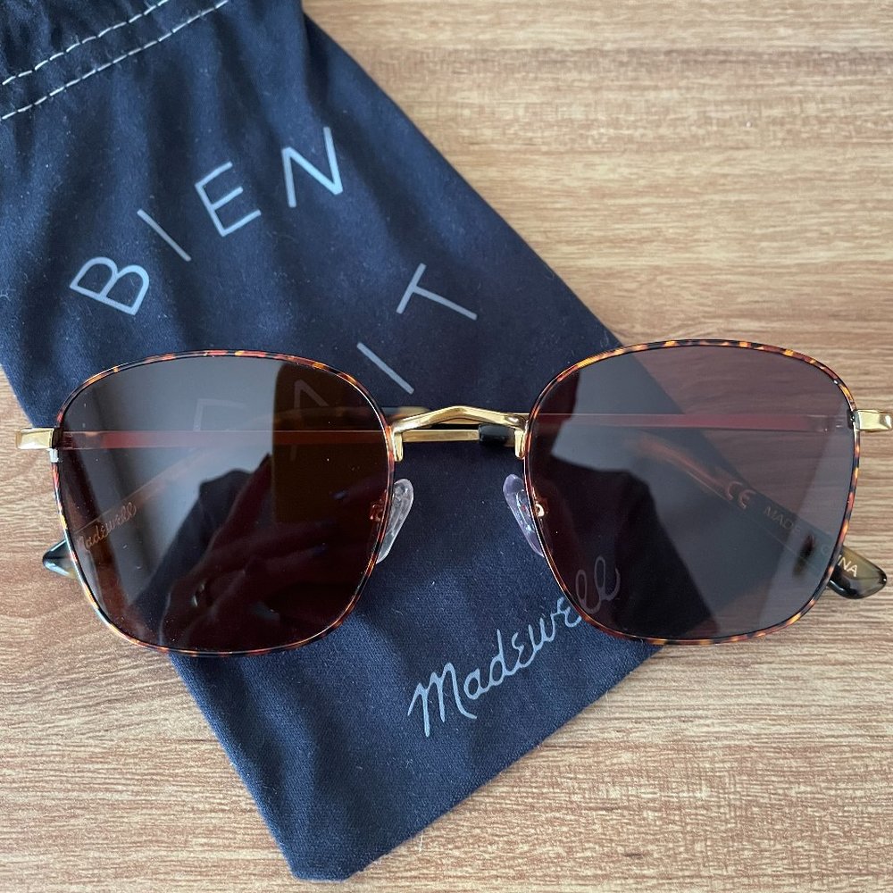 Madewell | Fest Square Aviator Sunglasses in Acorn